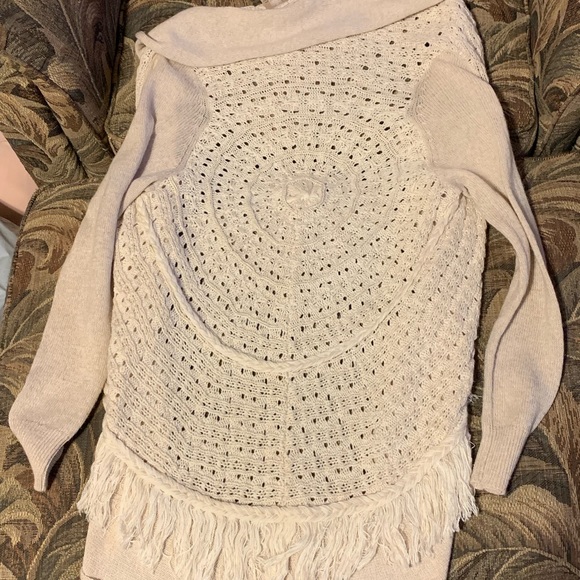 Anthro Knitted and Knotted Circle Fringe Cardi - Picture 6 of 8